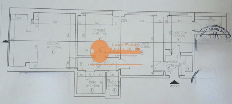 Apartament 3 camere – metrou Iancului – mobilat și utilat – 65 mp - Schiță 20