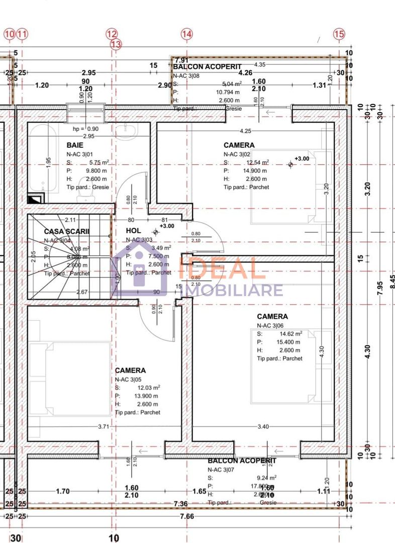 Triplex cu 4 camere si gradina, in Cisnadie - Schiță 10
