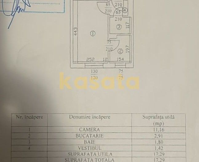 Garsonieră renovată 🏡 | Etaj intermediar 🏢 | Metrou 5 min 🚇 - Schiță 9