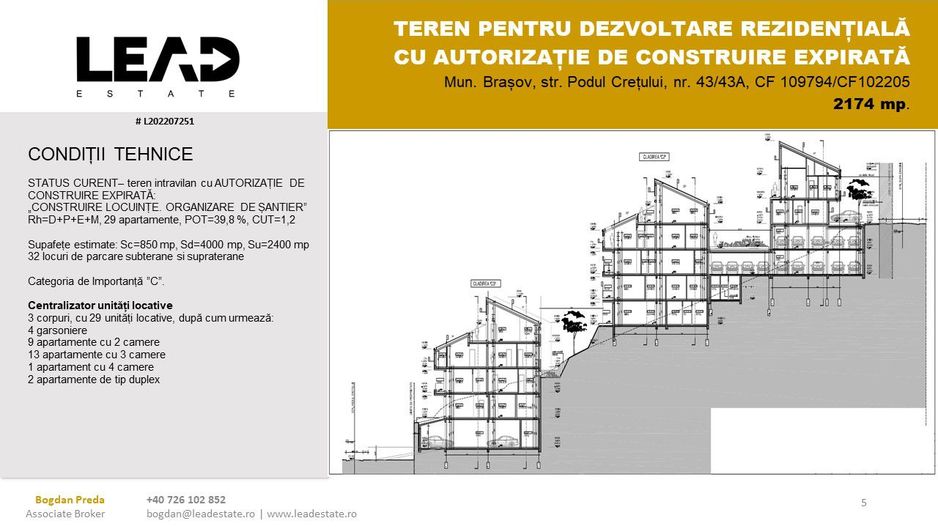 TEREN PENTRU DEZVOLTARE REZIDENȚIALĂ DE LUX CU AUTORIZAȚIE EXPIRATĂ - Poză 5