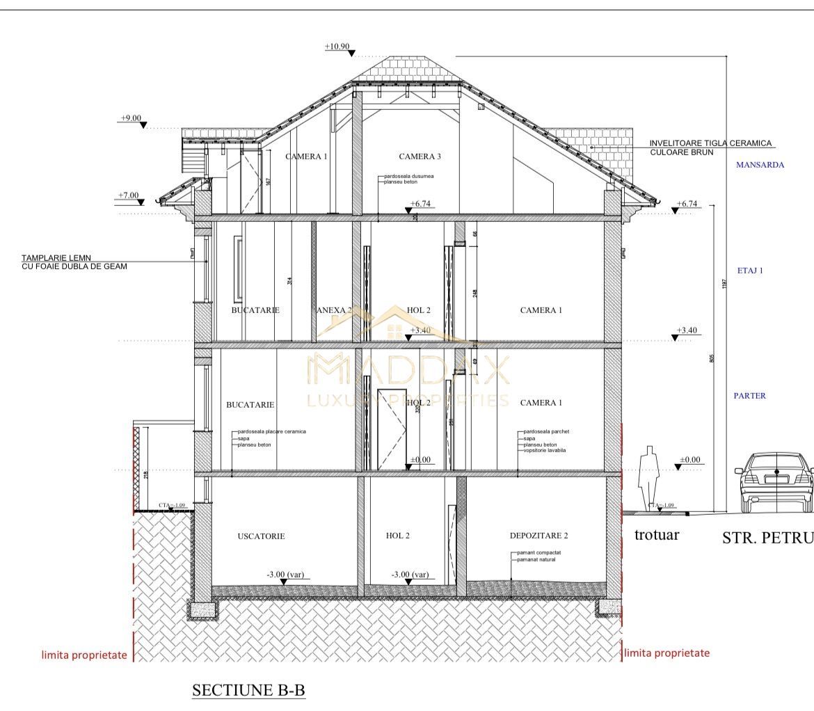 Vila cu 10 camere *540mp* // Zona Titulescu - Schiță 55