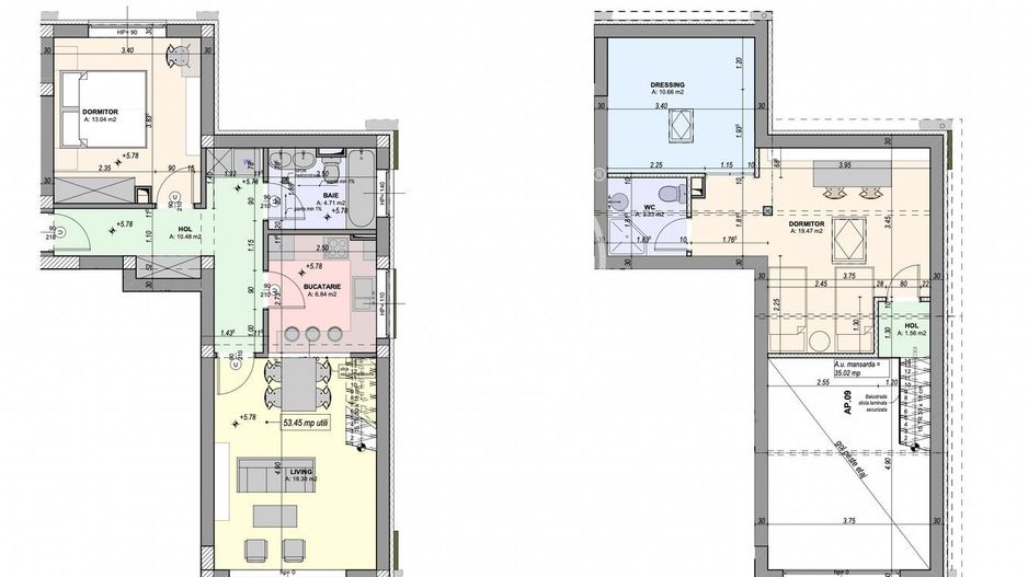 Penthouse 3 camere - mobilat si utilat, intabulat (WNCL-49F-DO-ap.9) - Poză 14