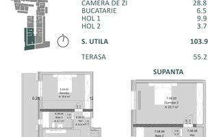 Apartament nou 3 camere cu supanta | Comision 0% | langa The Nest - Poză 2