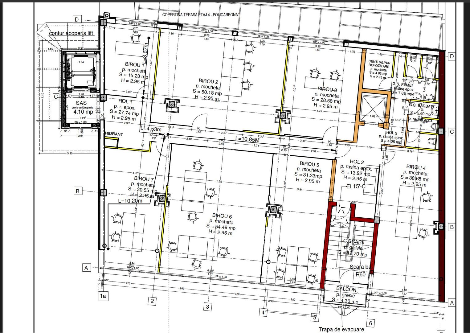 Spațiu  inchiriat   birouri   316 mp - Poză 3