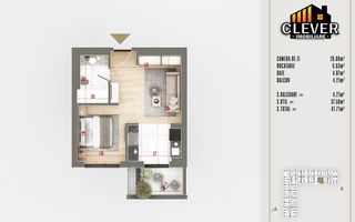 Garsoniera Premium 2 Theodor Pallady Metrou Nicolae Teclu - Poză 1