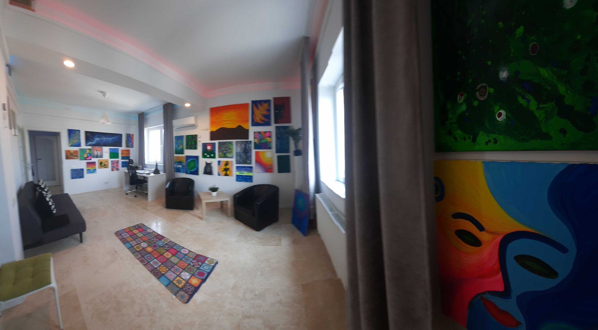 Studio Piata Romana, renovat complet, vedere panoramică dublă - Poză 2