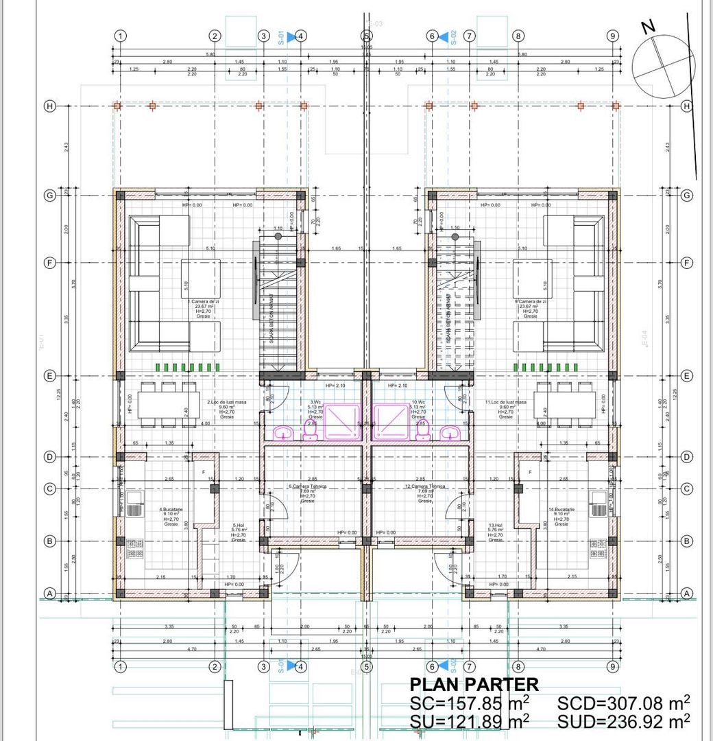 Duplex nou cu 4 camere, la stadiul de proiect-219.900€ Moșnița Nouă - Poză 8
