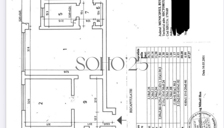 Apartament 3 camere | Dristor – Camil Ressu | 68 mp | 2 AC | Lângă IOR - Schiță 8