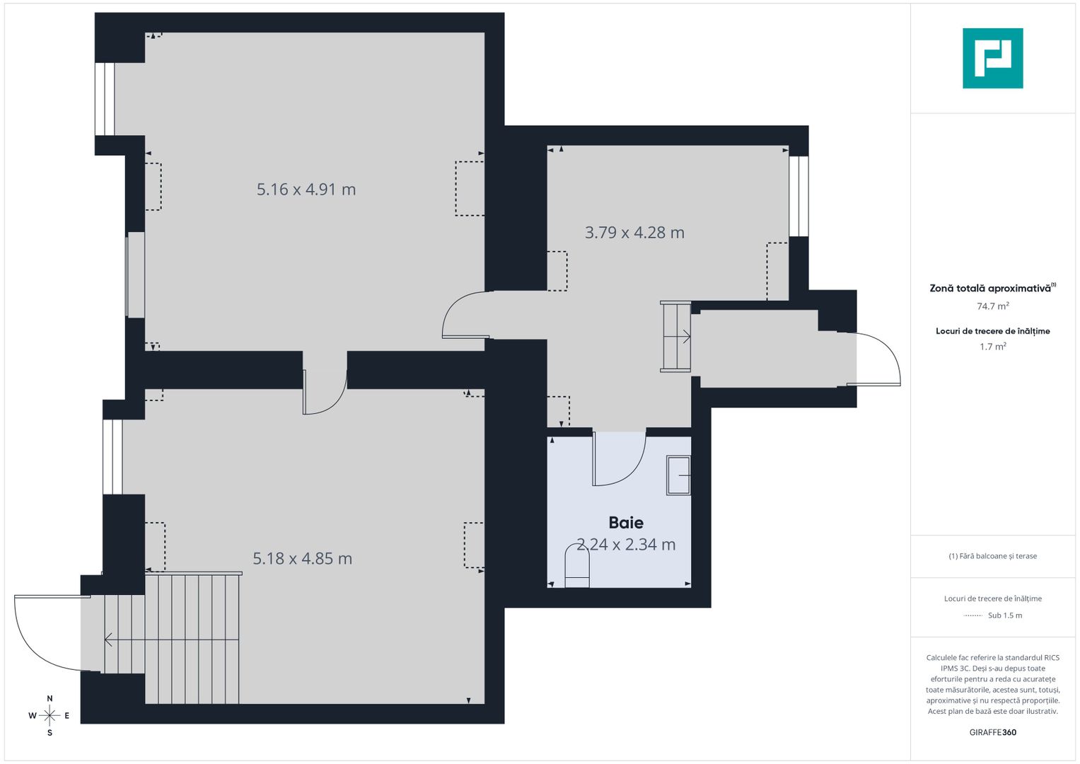 Apartament două camere strada Cozia. - Poză 9