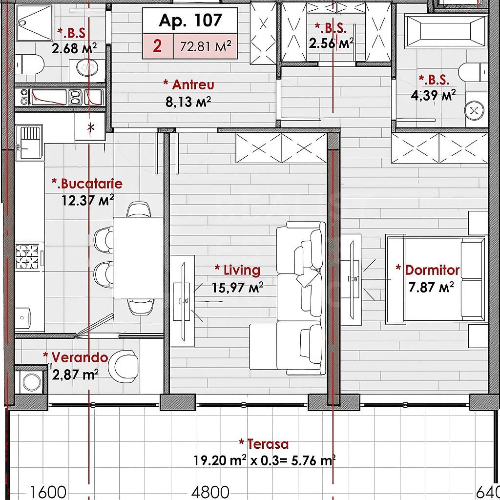 Vânzare, apartament, 2 camere, șos. Hâncești, Telecentru - Poză 5