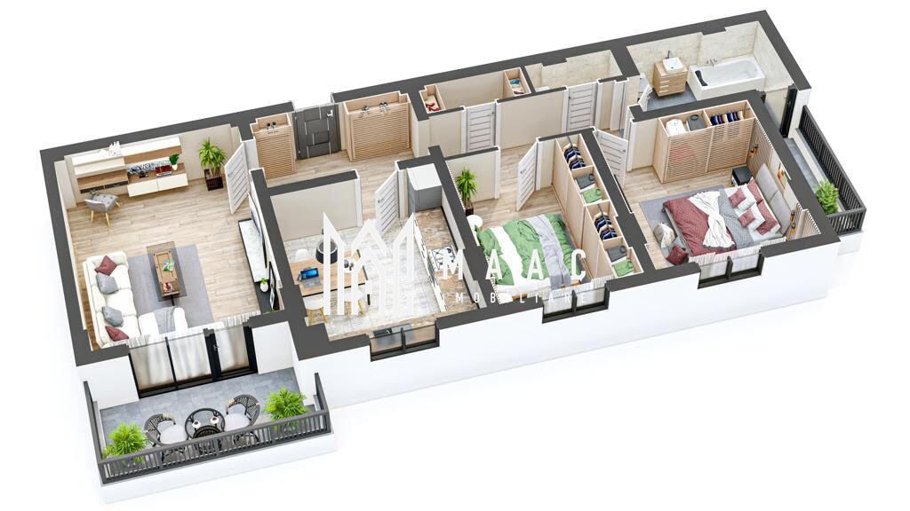 Apartament la cheie I 3 camere I 82 mpu + 13 mp I Hipodrom - Poză 2