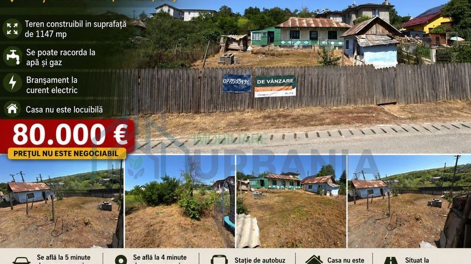 Teren construibil de 1147 mp, Str. Soimilor 129, Breazu, Iasi – Pret 75.000 EUR - Poză 1