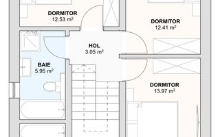 Casă individuală | 4 camere, 3 băi | teren 476mp |Șura Mică (zonă Sala de Sport) - Schiță 9