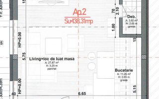 Apartament in vila cu 138 mp utili, Terasa 25 mp + 2 balcoane si garaj - Schiță 2