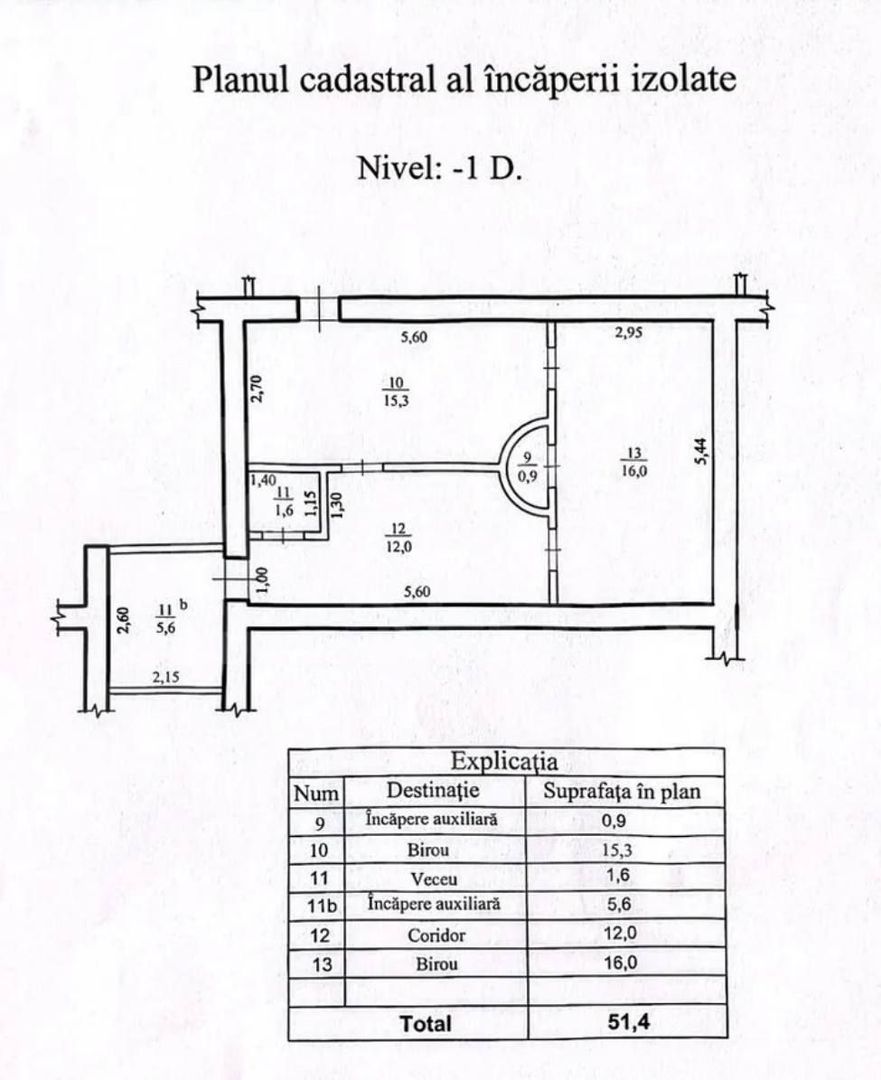 Vânzare, spațiu comercial, 50 mp, bd. Constantin Negruzzi, Centru - Schiță 6