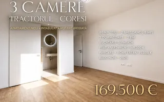 3 camere Tractorul–Coresi, 80 mp/utili,  mutare imediata - Poză 14
