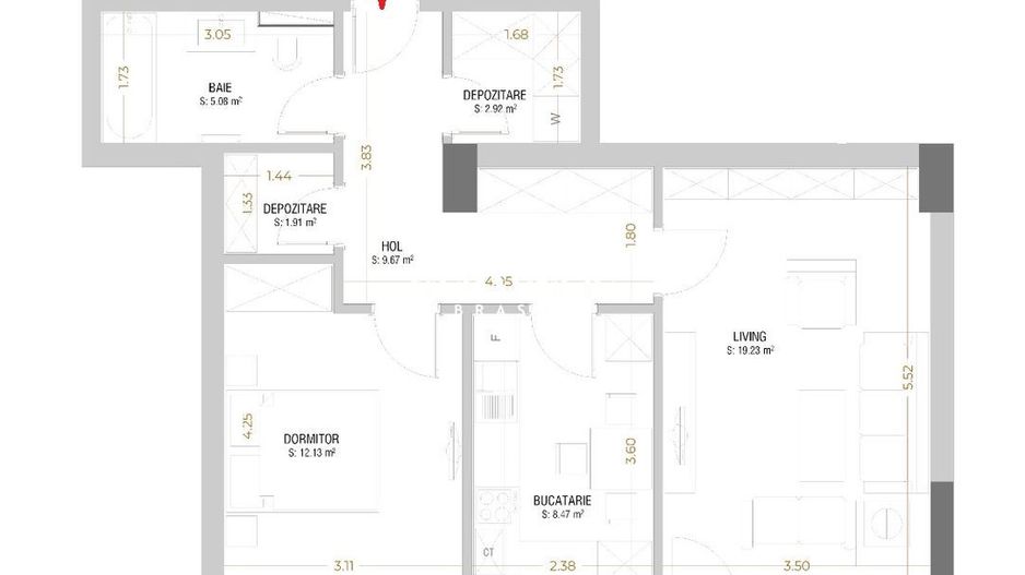 Apartament 2 camere Urban Plaza | INTABULAT - Poză 2