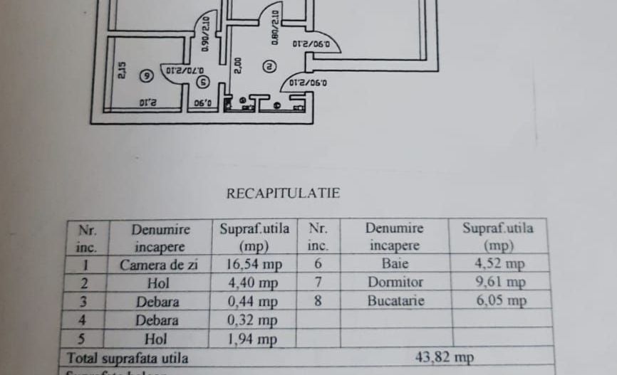 Apartament 2 camere, Dec., 44mp-Piata-Alexandru cel Bun - Poză 13