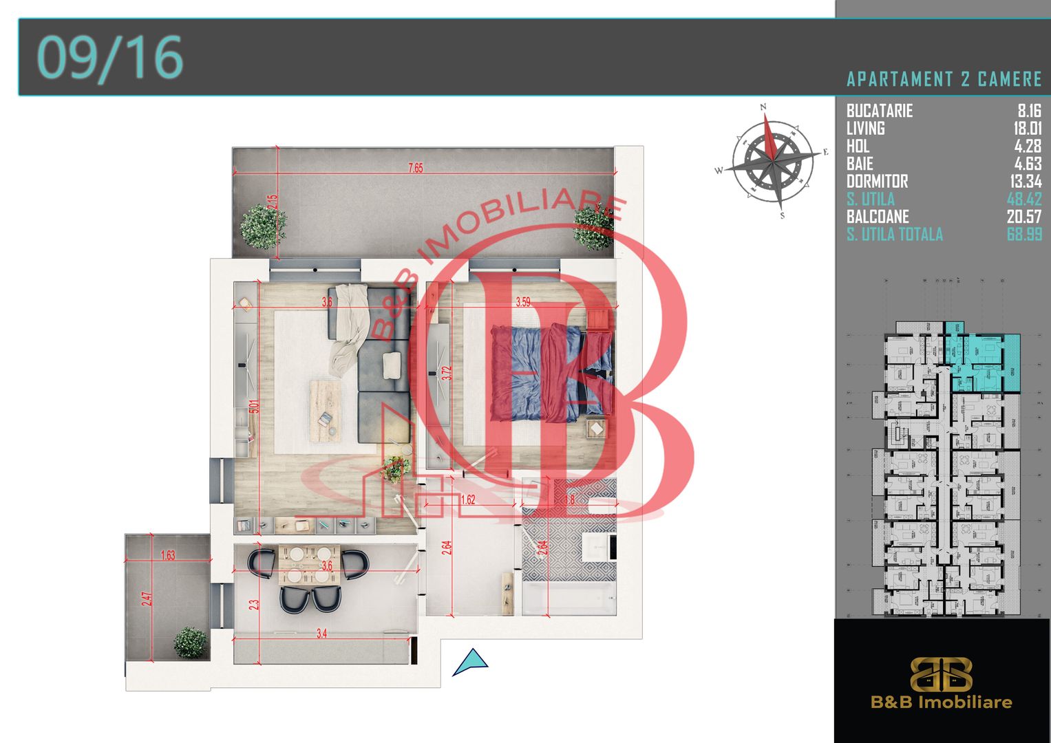 Apartament 2 camere Titan Pallady Metrou Nicolae Teclu - Schiță 2