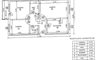 Vanzare apartament 3 camere, 2 băi, decomandat – Enăchiță Văcărescu - Schiță 30