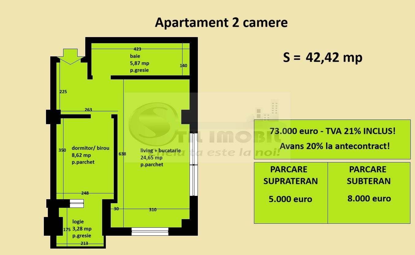 Apartament 2 camere Cug Valea Adanca, bloc nou, cartier rezidential - Poză 2