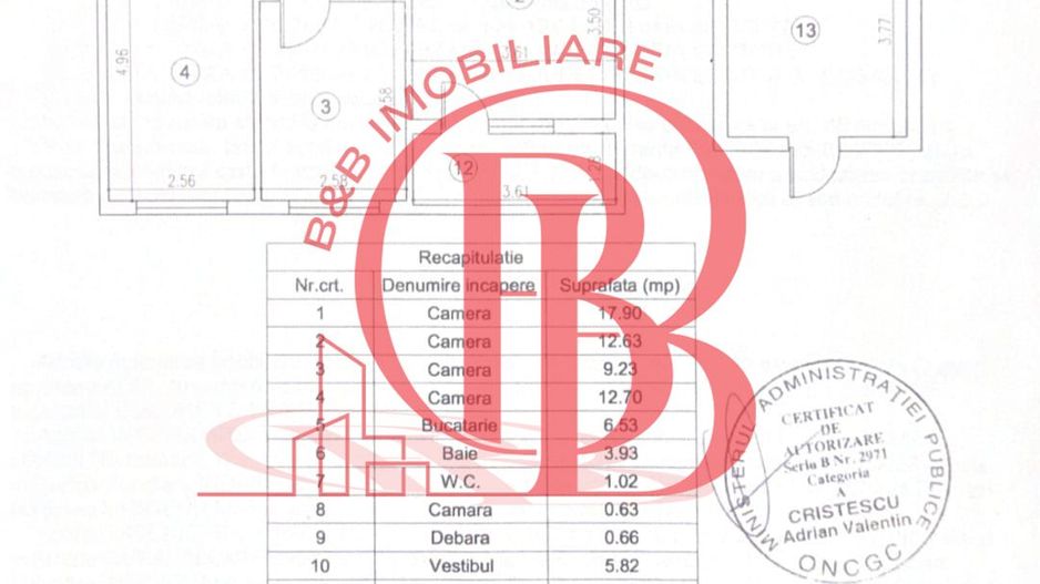 4 camere decomandat cu Boxa 12mp-10 min M 1 Decembrie 1918 - Schiță 24