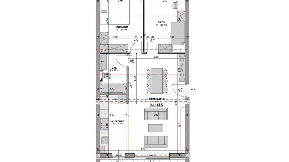 Apartament 3 camere cu balcon, aer conditionat - finisat la cheie - Poză 7