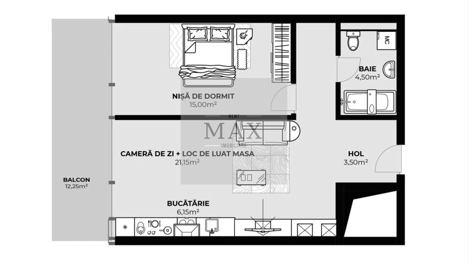 Apartament 2 camere de vânzare | 50,30 mp | Zona Autogară | Etaj 5 - Poză 1