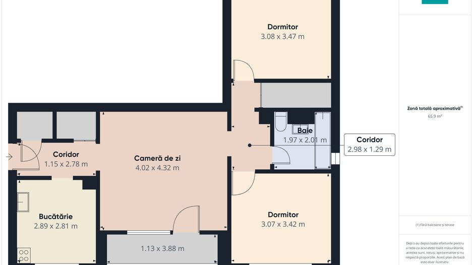 Apartament 3 camere la Polivalenta - Poză 3