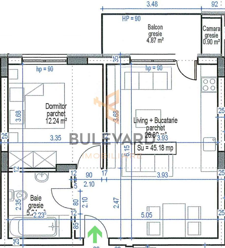 Comision 0! Apartament 2 camere, finisat, bloc nou calitativ! - Poză 8