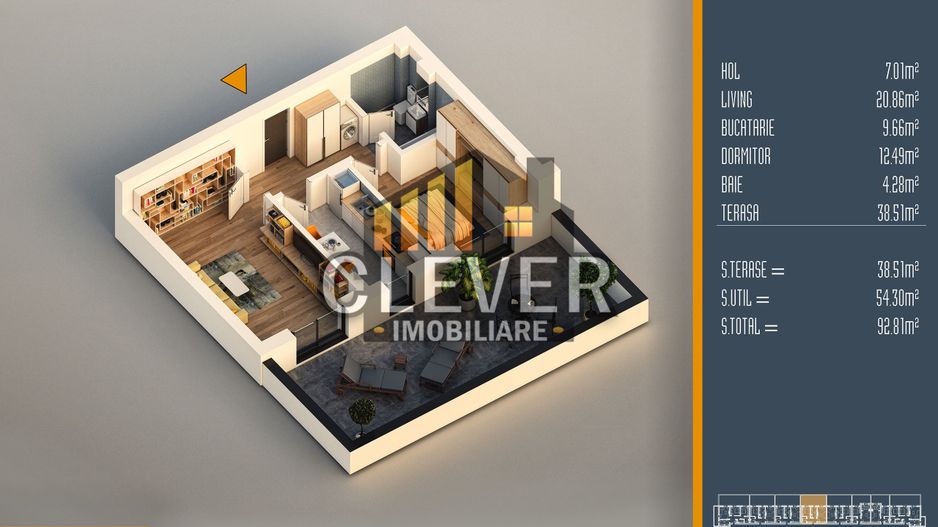 Apartament 2 camere + terasă mare | Bloc nou Pallady - Poză 3