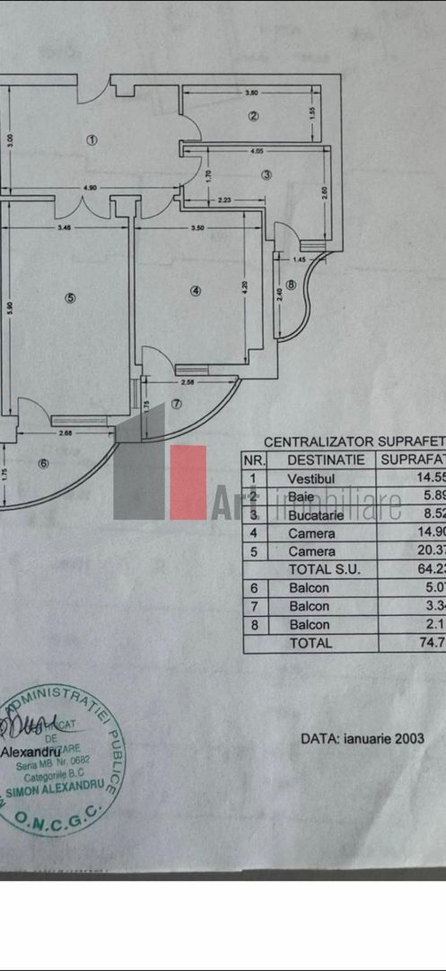 Apartament cu doua camere de vanzare-Unirii-Alba Iulia - Poză 5