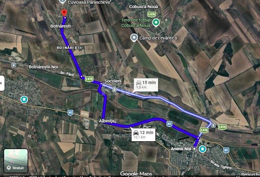 Teren pentru construcții/prima linie – 17,5 ari, Botnăreștii Vechi, Raionul Anenii Noi - Poză 9