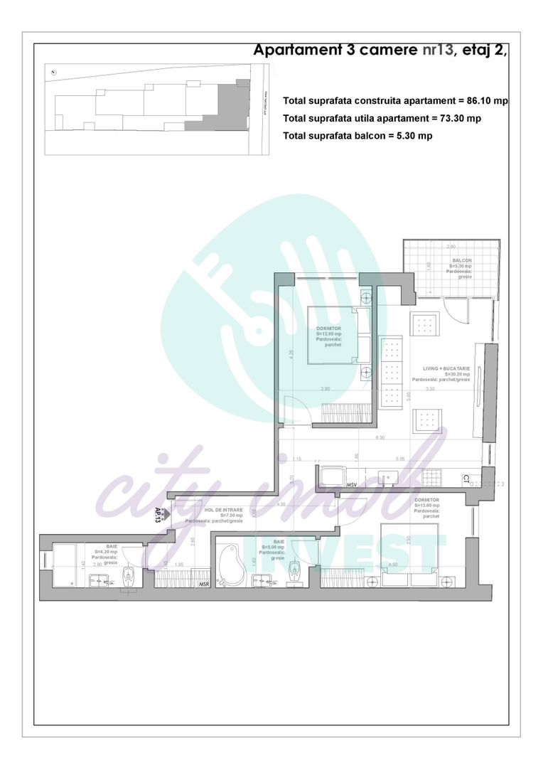 3 camere luminoase BLOC BOUTIQUE - EMINESCU - Poză 13