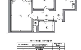 Apartament 2 camere bloc 1981 Lujerului, Militari - Schiță 8
