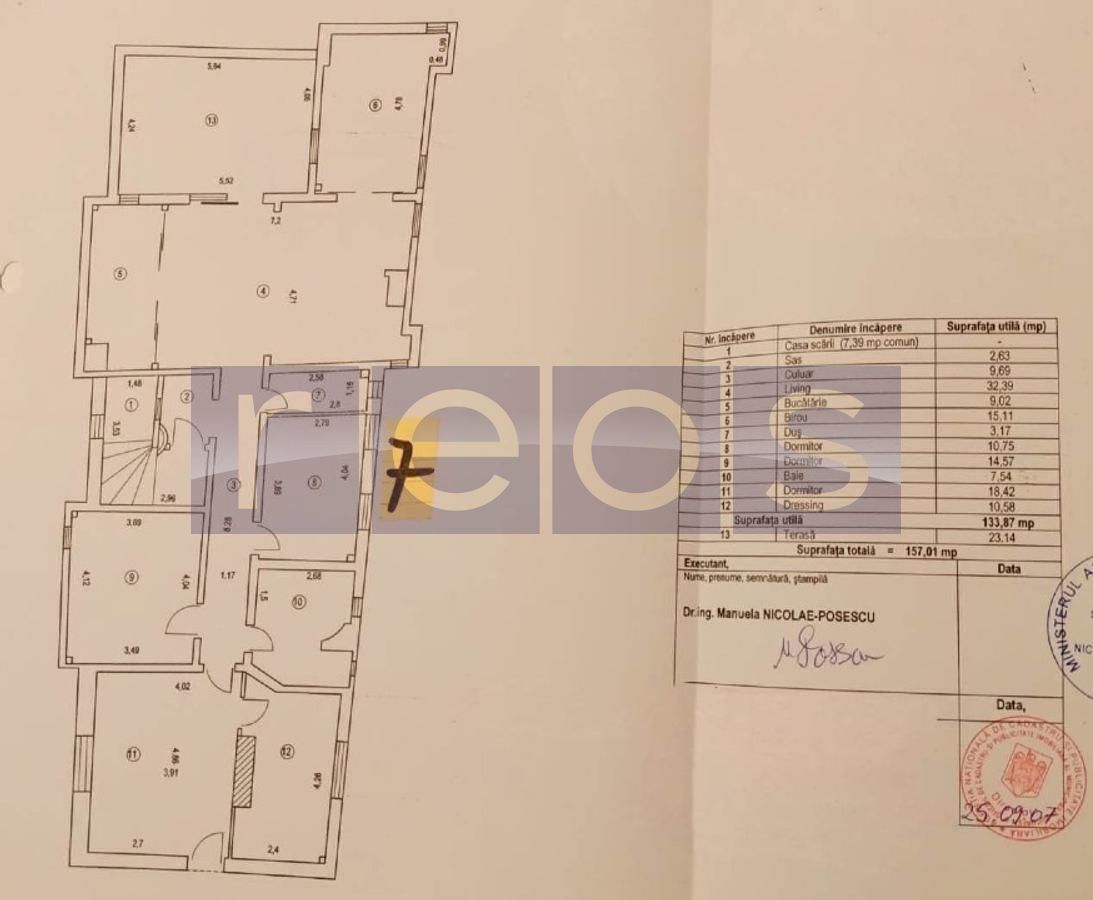 VANZARE APARTAMENT IN VILA | PARC KISELEFF | 134MP | NOU RENOVAT | - Schiță 22