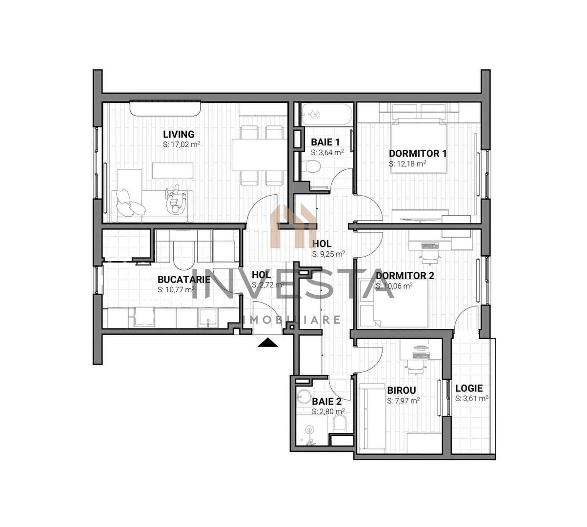 Apartament cu 4 camere in zona strazii Gheorghe Dima ! - Schiță 16