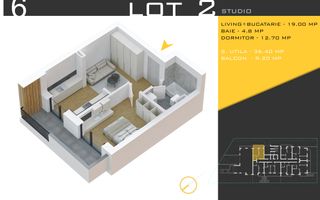 2 camere  Titan Pallady  Metrou Nicolae Teclu - Schiță 11