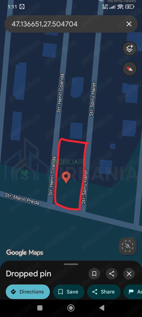 Teren intravilan 1000 mp, sat Miroslava, str. Marin Preda - Poză 3