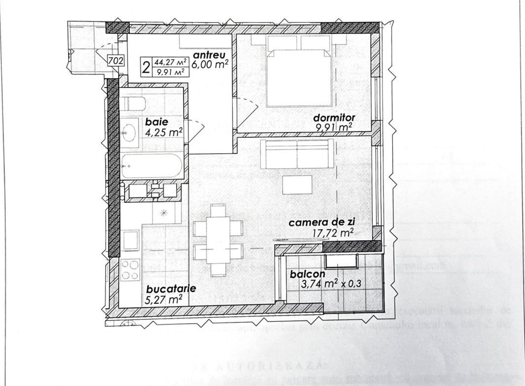 Vânzare, apartament, 1 cameră, str. Poștei, Râșcani - Schiță 5