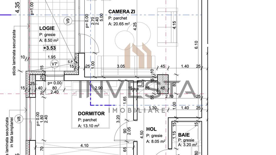 Apartament 3 camere de 80 mp, Constructie Premium, Andrei Muresanu! - Schiță 2