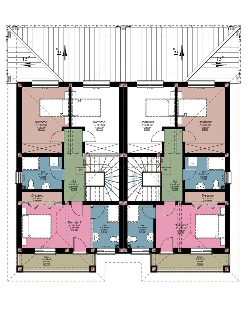 Duplex cu 4 camere si teren generos - Padurea Verde - Poză 4