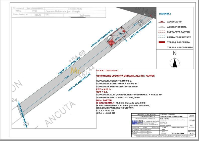 Teren cu proiect de casa pe parter langa Bucuresti - Poză 3