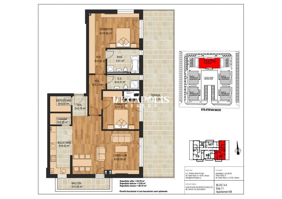 Penthouse  INTABULAT  ZONA TRACTORUL - Poză 8