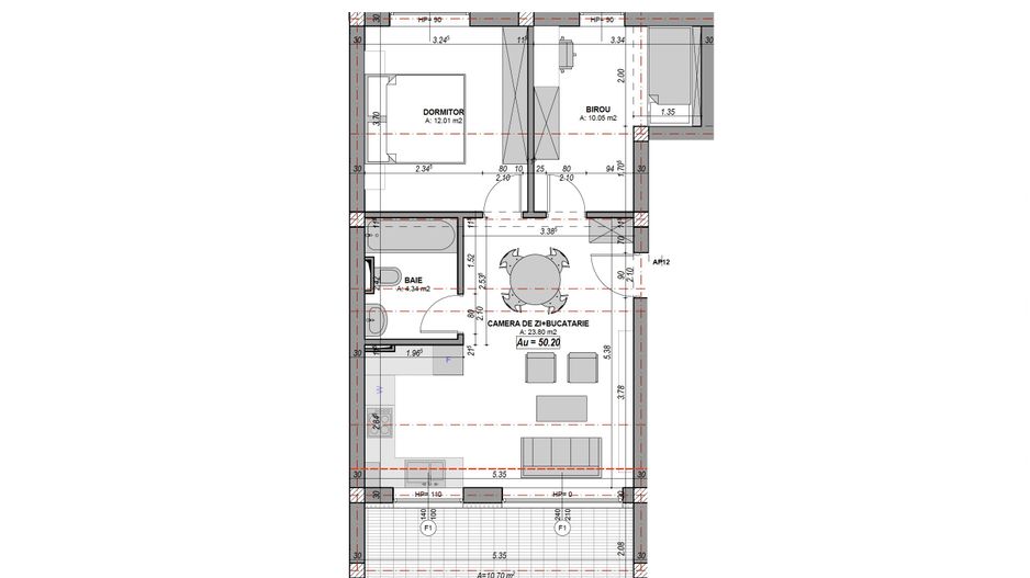 Apartament 3 camere cu balcon orientare SUD, finisat la alb - Poză 8