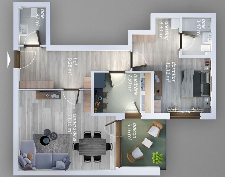 2camdec-premium,sec4,str.A.Persu, Lidl-Kaufland-parc T. Arghezi - Poză 1