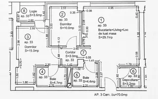 Apartament 3 camere Torontalului - Schiță 14