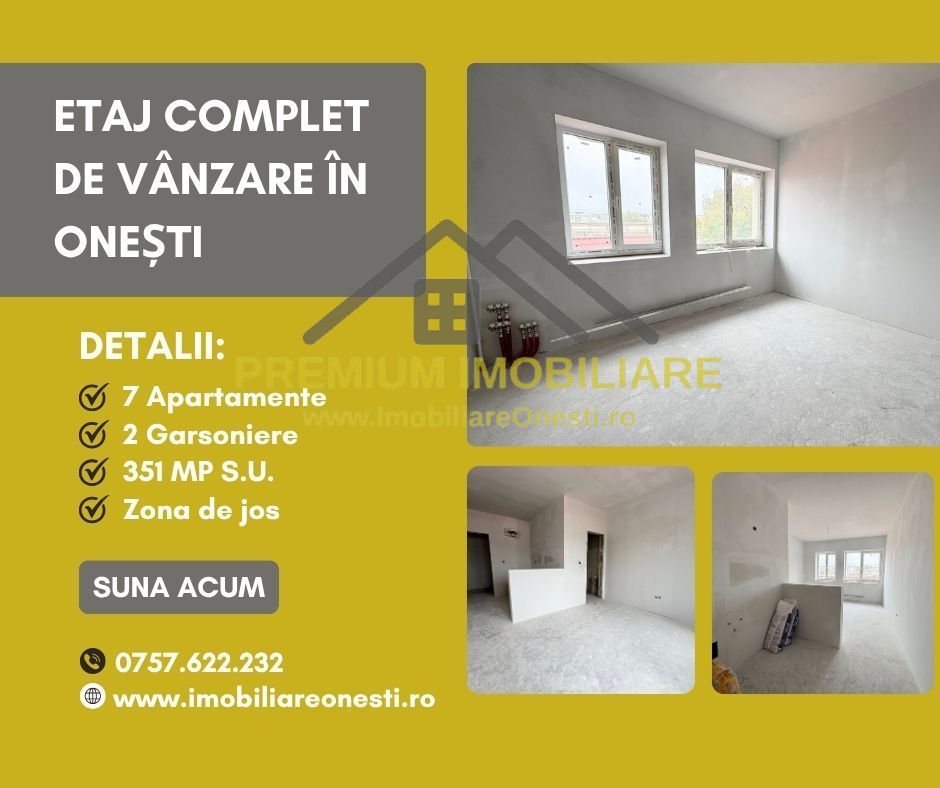 Oportunitate unică de investiție – Etaj complet de vânzare în Onești - Poză 1