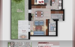 Apartament 2 camere cu Gradina 29mp Theodor Pallady - Poză 2