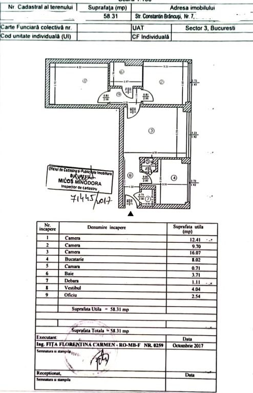 Apartament cu 3 camere, de vanzare,  58,3 mp, parter, in zona Titan - Poză 21